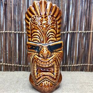Tiki Farm The Tikinator Rick Nietveld 2005 Tiki Mug with Sunglasses 8"